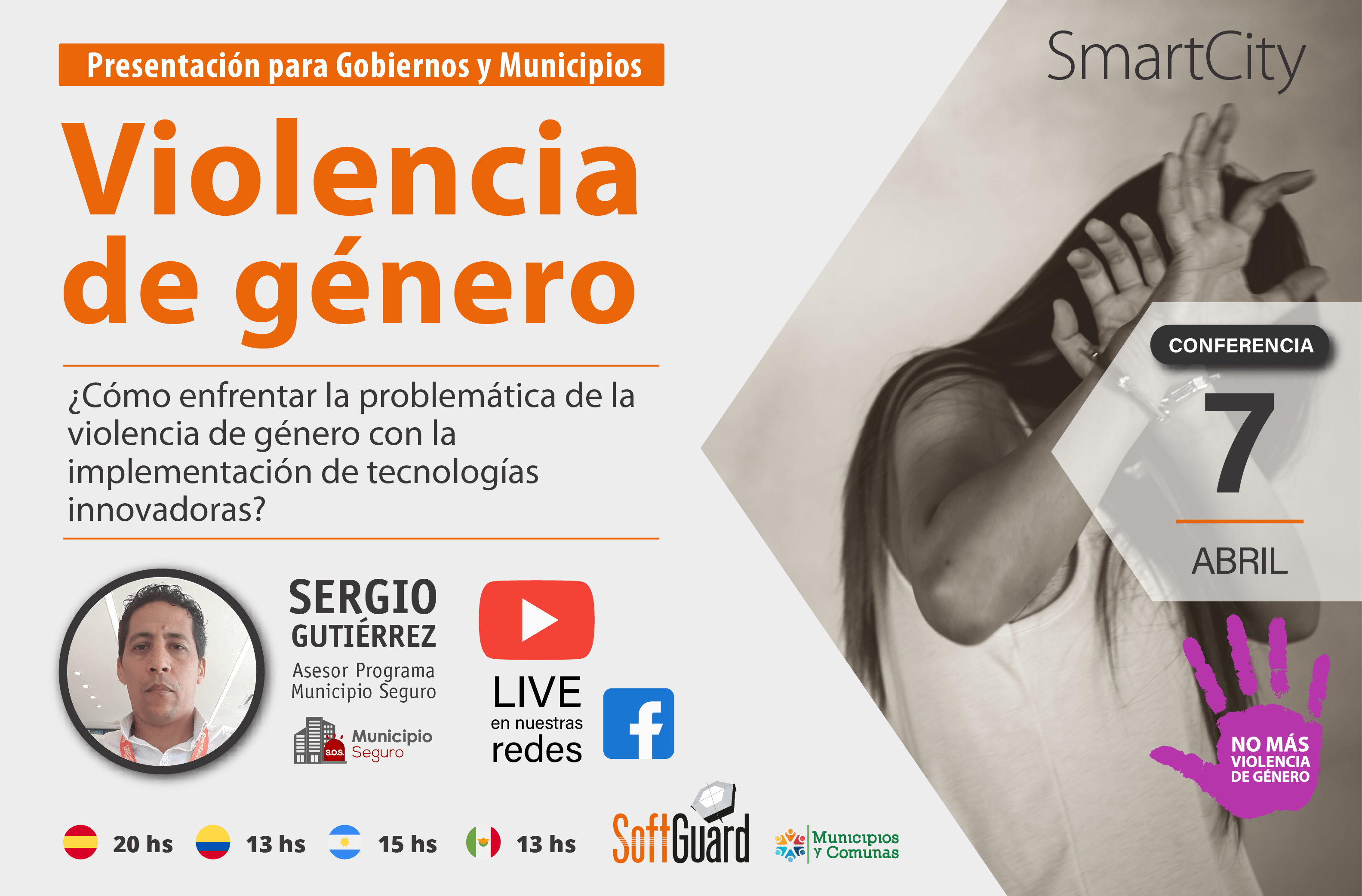 7 DE ABRIL CONFERENCIA WEB LIVE: CÓMO ENFRENTAR LA PROBLEMÁTICA DE VIOLENCIA DE GÉNERO