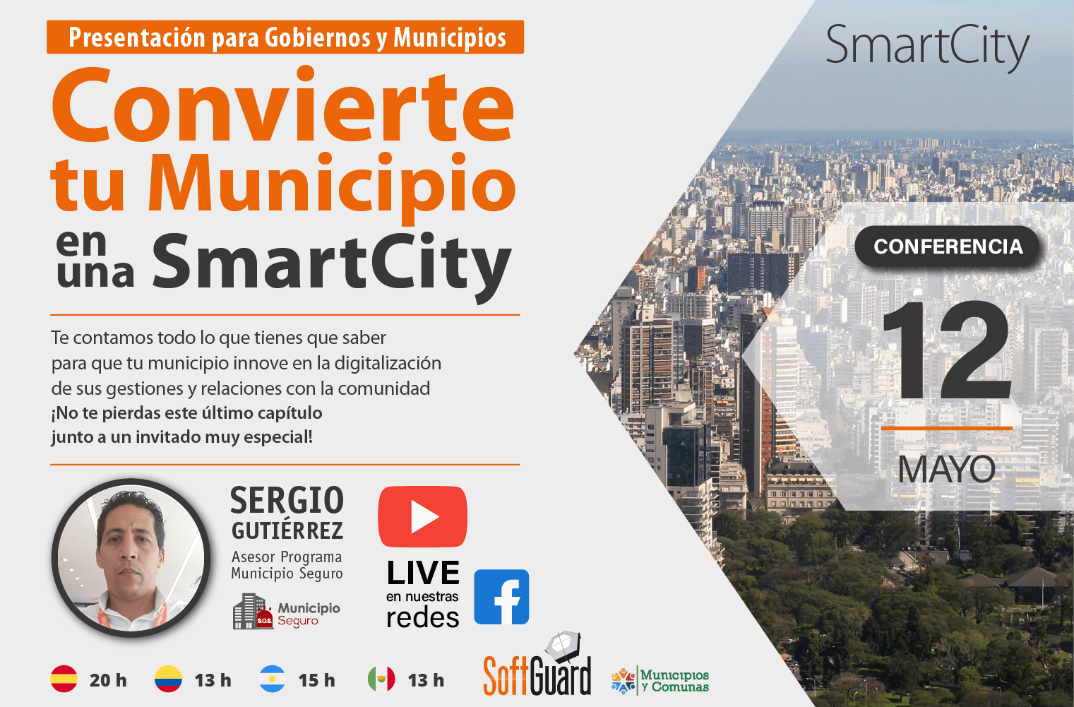 12 DE MAYO CONFERENCIA WEB LIVE: NOVEDADES SMARTCITY 2021