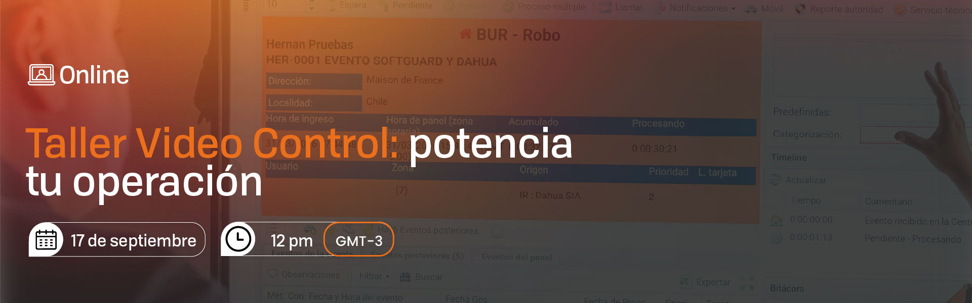 TALLER ONLINE VIDEO CONTROL, POTENCIA TU OPERACION